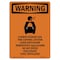 Signmission Safety Sign, OSHA WARNING, 7" Height, Carbon Dioxide, Portrait OS-WS-D-57-V-13618 - alternate 1